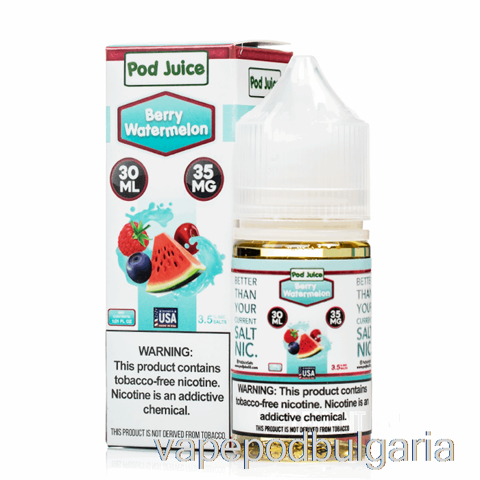 Vape 10000 Дръпки бери диня - сок от шушулка - 30ml 35mg